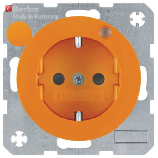 BER6765092007 / Steckdose m SK-Stift LED R.1/R.3 ora / EAN 4011334385165