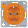 BER6765092007 / Steckdose m SK-Stift LED R.1/R.3 ora / EAN 4011334385165