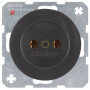 BER6167032045 / Steckdose ohne SK R.1/R.3 schwarz glänz / EAN 4011334366843