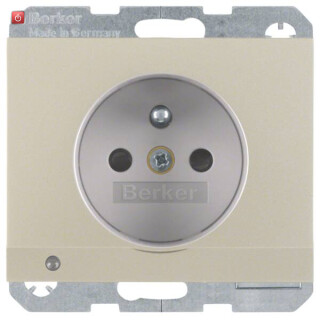 BER6765107004 / Steckdose m Schutzko.-Stift u LED K.5 Es / EAN 4011334365754