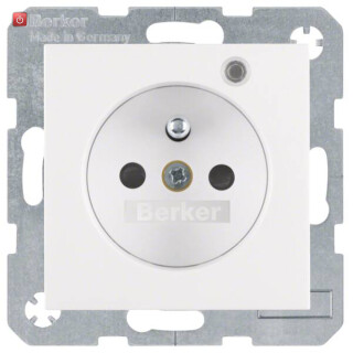 BER6765091909 / Steckdose m SK-Stift LED S.1/B.3/B.7 pw / EAN 4011334362654