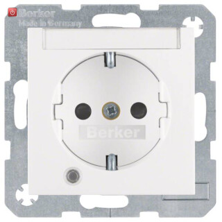 BER41108989 / Steckd. SCHUKO LED BSF erh BS S.1/B.x pw / EAN 4011334360933