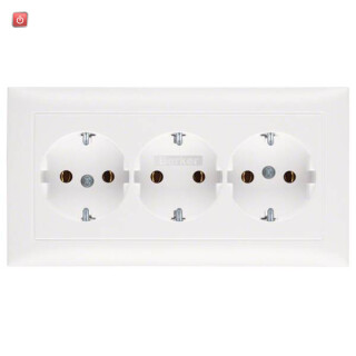 BER47661909 / Steckdose SCHUKO 3f m Abdpl. S.1 pw matt / EAN 4011334254294