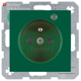 BER6765098913 / Steckdose m SK-Stift LED S.1/B.3/B.7 grü / EAN 4011334362722