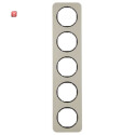 BER10152104 / Rahmen 5fach R.1 Edelstahl/schwarz / EAN...