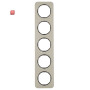 BER10152104 / Rahmen 5fach R.1 Edelstahl/schwarz / EAN 4011334392873