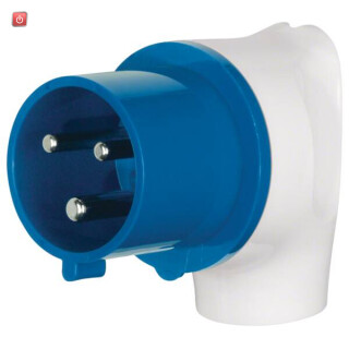 BER578301 / CEE Winkelstecker 3Pol 32A grau/blau / EAN 4011334333326