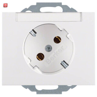 BER47287109 / Steckdose SCHUKO 45° m BF K.1 polarweiß / EAN 4011334318262