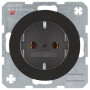 BER41432045 / Steckdose SCHUKO R.1/R.3 schwarz glänz / EAN 4011334366621