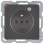 BER6765096086 / Steckdose m SK-Stift LED Q.1/Q.3 anth / EAN 4011334393795