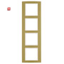 BER10143046 / Rahmen 4fach B.3 Alu gold/polarweiß / EAN 4011334236610