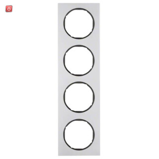 BER10142284 / Rahmen 4fach R.3 Alu/schwarz / EAN 4011334393368