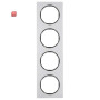 BER10142284 / Rahmen 4fach R.3 Alu/schwarz / EAN 4011334393368