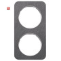 BER10122389 / Rahmen 2fach R.1 Schiefer pw / EAN 4011334412786