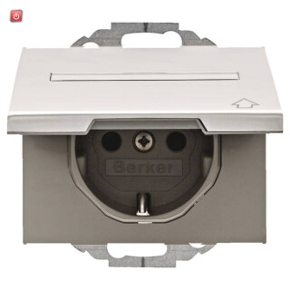 BER47487103 / Steckdose SCHUKO m KD u BF K.5 Alu / EAN 4011334378495