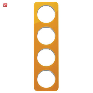 BER10142339 / Rahmen 4fach R.1 Acryl orange Transl. pw / EAN 4011334400073