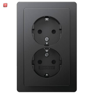 BER47296086 / Doppelsteckdose SCHUKO ADP BS Q.1 anthr