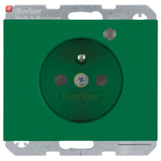 BER6765097013 / Steckdose m SK-Stift LED erh. BS K.1 grü / EAN 4011334362814