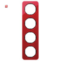 BER10142344 / Rahmen 4fach R.1 Acryl rot Transl. schw /...