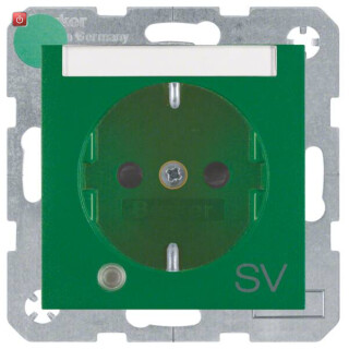 BER41101913 / Steckdose SCHUKO LED BSF BS S1/B3/7 grün / EAN 4011334360919