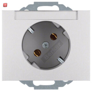 BER47287103 / Steckdose SCHUKO 45° m BF K.5 Alu / EAN 4011334378433