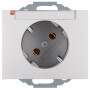 BER47287103 / Steckdose SCHUKO 45° m BF K.5 Alu / EAN 4011334378433