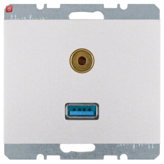 BER3315397003 / USB/3,5 mm Audio Steckdose K.5 Alu / EAN 4011334378334