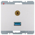 BER3315397003 / USB/3,5 mm Audio Steckdose K.5 Alu / EAN...