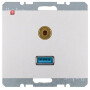 BER3315397003 / USB/3,5 mm Audio Steckdose K.5 Alu / EAN 4011334378334