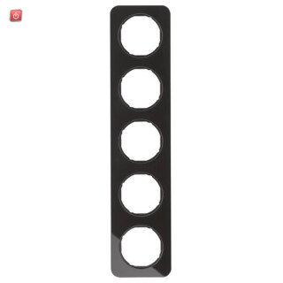 BER10152116 / Rahmen 5fach R.1 Glas schwarz / EAN 4011334392903
