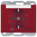 BER41107115 / Steckdose SCHUKO LED BSF erh BS K.1 rot /...