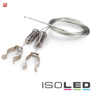 ISO112384 / T8 Seilabhängung  L:1500mm chrom, 2 STK / 9009377030253