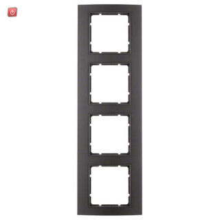 BER10143005 / Rahmen 4fach B.3 Alu schwarz/anthrazit / EAN 4011334371625
