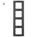 BER10143005 / Rahmen 4fach B.3 Alu schwarz/anthrazit /...