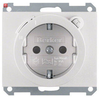 BER47087003 / Steckdose SCHUKO m FI erh BS K.5 Alu / EAN 4011334378716