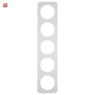 BER10152174 / Rahmen 5fach R.1 Alu/polarweiß / EAN 4011334392927