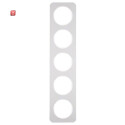 BER10152174 / Rahmen 5fach R.1 Alu/polarweiß / EAN...