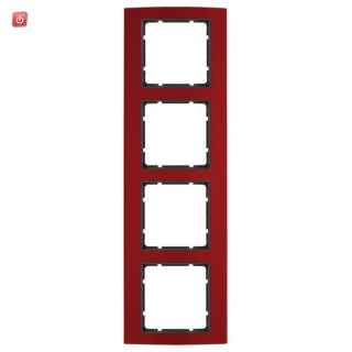 BER10143012 / Rahmen 4fach B.3 Alu, rot/anthrazit / EAN 4011334384861