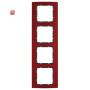 BER10143012 / Rahmen 4fach B.3 Alu, rot/anthrazit / EAN 4011334384861