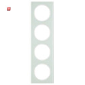 BER10142209 / Rahmen 4fach R.3 Glas polarweiß / EAN...
