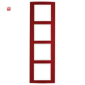 BER10143022 / Rahmen 4fach B.3 Alu, rot/polarweiß /...