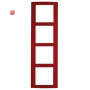 BER10143022 / Rahmen 4fach B.3 Alu, rot/polarweiß / EAN 4011334384809