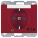 BER41100082 / Steckdose SCHUKO LED BSF erh BS As rot /...