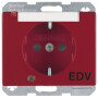 BER41100082 / Steckdose SCHUKO LED BSF erh BS As rot / EAN 4011334361114