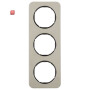 BER10132104 / Rahmen 3fach R.1 E-Stahl schw / EAN 4011334392675