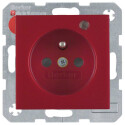BER6765091915 / Steckdose m SK-Stift LED S.1/B.3/B.7 rot...