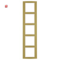BER10153046 / Rahmen 5fach B.3 Alu gold/polarweiß /...