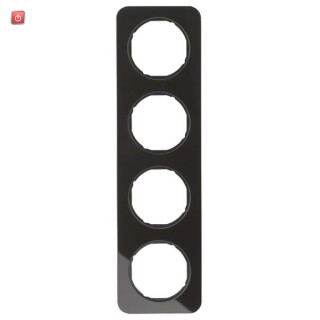 BER10142116 / Rahmen 4fach R.1 Glas schwarz / EAN 4011334392828