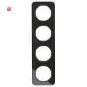 BER10142116 / Rahmen 4fach R.1 Glas schwarz / EAN...