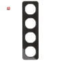 BER10142116 / Rahmen 4fach R.1 Glas schwarz / EAN 4011334392828